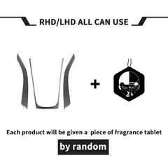 3 in 1 Car Carbon Fiber Gears Panel Decorative Sticker for Audi A5 Hard Top 2008-, Left and Right Drive Universal, Gears Panel