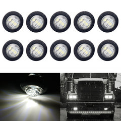 10 PCS MK-009 3/4 inch Car / Truck 3LEDs Side Marker Indicator Lights Bulb Lamp
