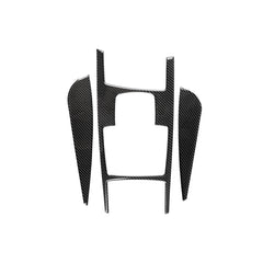 Car Carbon Fiber Gear Shift Position + Side Panel Decorative Sticker for Audi A6 2005-2011, Left Drive, High Configuration