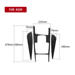 Car Carbon Fiber Gear Shift Position + Side Panel Decorative Sticker for Audi A6 2005-2011, Left Drive, High Configuration