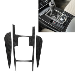 Car Carbon Fiber Gear Shift Position + Side Panel Decorative Sticker for Audi A6 2005-2011, Left Drive, High Configuration