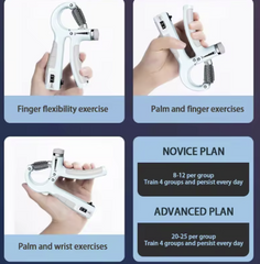 5-60kg Adjustable Hand Grip Strengthener with Counter – Hand Grip Trainer for Muscle Building, Wrist & Forearm Exerciser, Finger Strength Training