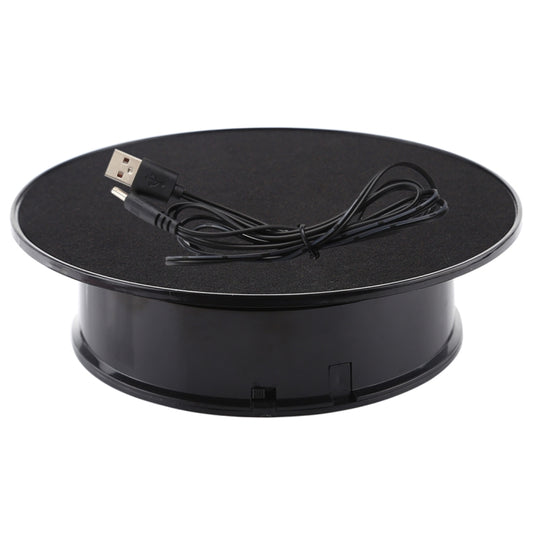 20cm 360 Degree Electric Rotating Turntable Display Stand Photography Video Shooting Props Turntable, Load 1.5kg, Powered by Battery & USB, 20cm/Powered by Battery or USB(B), 20cm/Powered by Battery or USB(W), 20cm/Powered by Battery or USB(W+B)