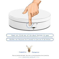 13.8cm USB Charging Smart 360 Degree Rotating Turntable Display Stand Video Shooting Props Turntable for Photography, Load 3kg