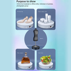 30cm Electric Rotating Turntable Display Stand Video Shooting Props Turntable for Photography, Load: 100kg, US Plug, 30cm, US Plug