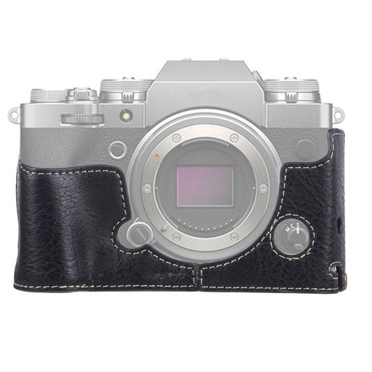 1/4 inch Thread Litchi Texture PU Leather Camera Half Case Base for FUJIFILM X-T4