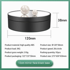 12cm 360 Degree Rotating Turntable Mirror Electric Display Stand Video Shooting Props Turntable, Load: 3kg