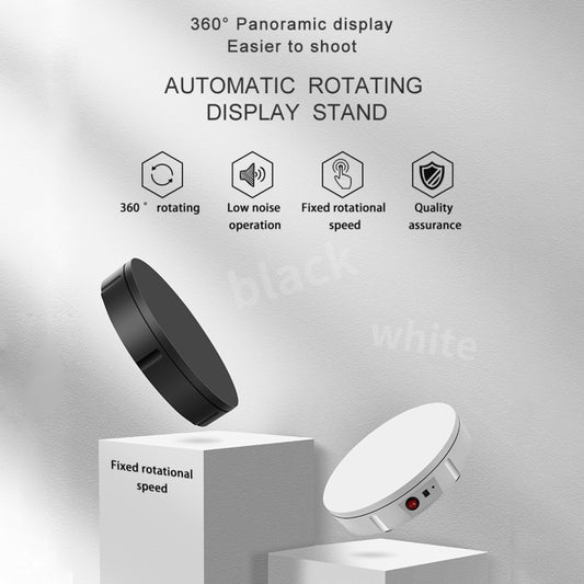 22cm Electric Rotating Display Stand Video Shooting Props Turntable, Load: 50kg, UK Plug, 22cm, UK Plug
