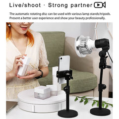 22cm Electric Rotating Display Stand Video Shooting Props Turntable, Load: 50kg, UK Plug, 22cm, UK Plug
