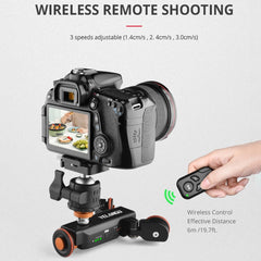 YELANGU L4X Camera Wheel Dolly + PC03 Phone Clamp with Remote, Load: 3kg, L4X Dolly+ PC03 Phone Clamp