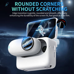 For Insta360 GO 3S STARTRC 2 in 1 2pcs Screen Tempered Glass Film and 2pcs Lens TPU Film