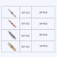 100 PCS / Box Professional Water Resistant Solder Ring Heat-shrinkable Tube