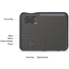 DH-A10 5.8 inch LCD Screen 4200 Lumens 1280 x 800P HD Smart Projector with Remote Control,Android 6.0 OS, Support WiFi, Bluetooth,HDMIx2, USBx2, VGA, AV IN/RCA, RJ45, LAN