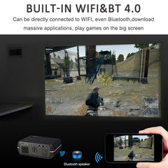 DH-A10 5.8 inch LCD Screen 4200 Lumens 1280 x 800P HD Smart Projector with Remote Control,Android 6.0 OS, Support WiFi, Bluetooth,HDMIx2, USBx2, VGA, AV IN/RCA, RJ45, LAN