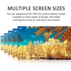 DH-A10 5.8 inch LCD Screen 4200 Lumens 1280 x 800P HD Smart Projector with Remote Control,Android 6.0 OS, Support WiFi, Bluetooth,HDMIx2, USBx2, VGA, AV IN/RCA, RJ45, LAN