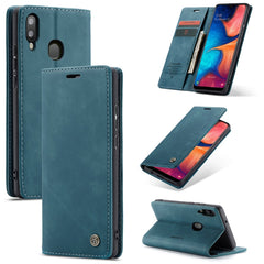 CaseMe-013 Multi-functional Retro Frosted Horizontal Flip Leather Case with Card Slot & Holder & Wallet, For Galaxy A20e