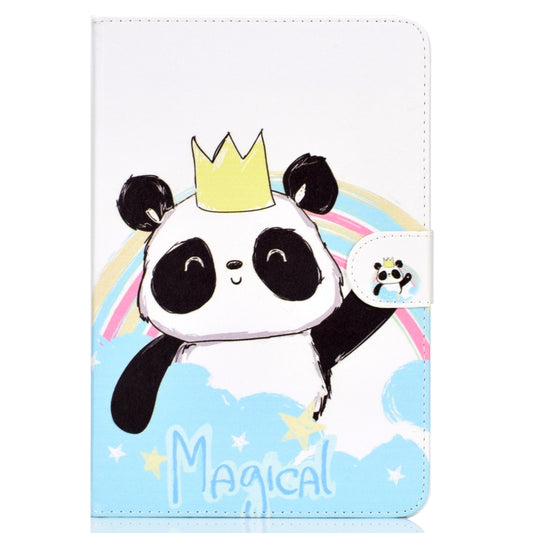Colored Pattern Drawing Horizontal Flip PU Leather Case with Three-folding Holder & Sleep / Wake-up Function