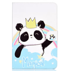 Colored Pattern Drawing Horizontal Flip PU Leather Case with Three-folding Holder & Sleep / Wake-up Function