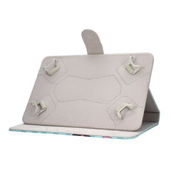 Colored Pattern Drawing Horizontal Flip PU Leather Case with Three-folding Holder & Sleep / Wake-up Function