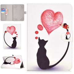 Colored Pattern Drawing Horizontal Flip PU Leather Case with Three-folding Holder & Sleep / Wake-up Function