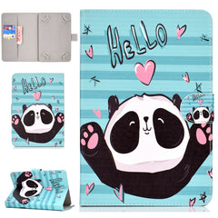 Colored Pattern Drawing Horizontal Flip PU Leather Case with Three-folding Holder & Sleep / Wake-up Function