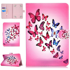 Colored Pattern Drawing Horizontal Flip PU Leather Case with Three-folding Holder & Sleep / Wake-up Function