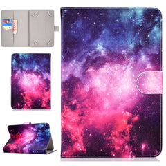 Colored Pattern Drawing Horizontal Flip PU Leather Case with Three-folding Holder & Sleep / Wake-up Function