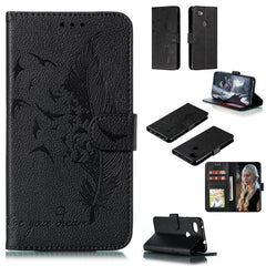 Feather Pattern Litchi Texture Horizontal Flip Leather Case with Wallet & Holder & Card Slots, For Google Pixel 3a XL, For Google Pixel 4