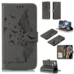 Feather Pattern Litchi Texture Horizontal Flip Leather Case with Wallet & Holder & Card Slots, For Google Pixel 3a XL, For Google Pixel 4