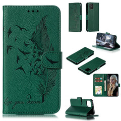 Feather Pattern Litchi Texture Horizontal Flip Leather Case with Wallet & Holder & Card Slots, For Google Pixel 3a XL, For Google Pixel 4