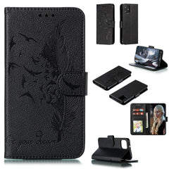 Feather Pattern Litchi Texture Horizontal Flip Leather Case with Wallet & Holder & Card Slots, For Google Pixel 3a XL, For Google Pixel 4