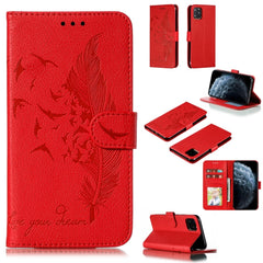 Feather Pattern Litchi Texture Horizontal Flip Leather Case with Wallet & Holder & Card Slots, For iPhone SE 2022 / SE 2020 / 8 / 7, For iPhone 7 Plus / 8 Plus, For iPhone 11 Pro, For iPhone 11