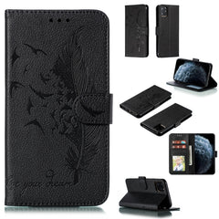 Feather Pattern Litchi Texture Horizontal Flip Leather Case with Wallet & Holder & Card Slots, For iPhone SE 2022 / SE 2020 / 8 / 7, For iPhone 7 Plus / 8 Plus, For iPhone 11 Pro, For iPhone 11