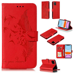 Feather Pattern Litchi Texture Horizontal Flip Leather Case with Wallet & Holder & Card Slots, For iPhone SE 2022 / SE 2020 / 8 / 7, For iPhone 7 Plus / 8 Plus, For iPhone 11 Pro, For iPhone 11