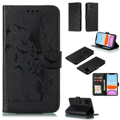 Feather Pattern Litchi Texture Horizontal Flip Leather Case with Wallet & Holder & Card Slots, For iPhone SE 2022 / SE 2020 / 8 / 7, For iPhone 7 Plus / 8 Plus, For iPhone 11 Pro, For iPhone 11