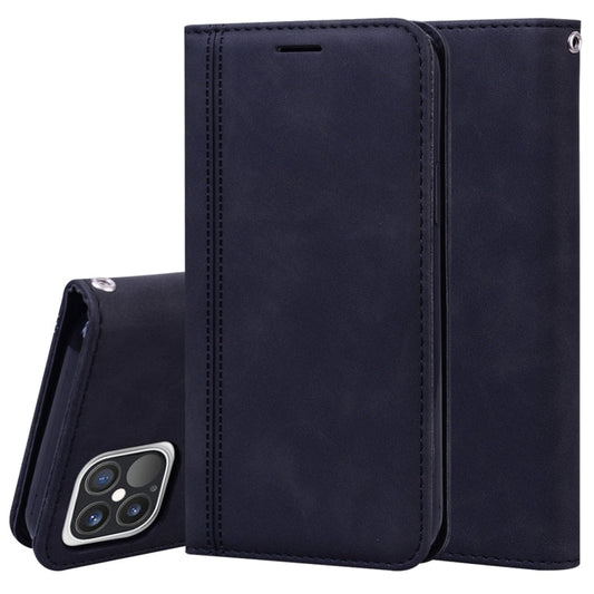 Frosted Business Magnetic Horizontal Flip PU Leather Case with Holder & Card Slot & Lanyard
