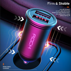 ROCK H11 4.8A 24W Mini Dual USB Car Charger