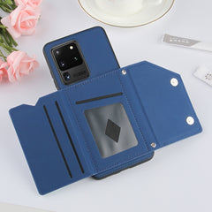 Skin Feel PU + TPU + PC Back Cover Shockproof Case with Card Slots & Holder & Photo Frame, For Samsung Galaxy S20 Ultra
