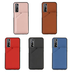 Skin Feel PU + TPU + PC Back Cover Shockproof Case with Card Slots & Holder & Photo Frame, For OPPO Realme 7, For Samsung Galaxy A50 & A30s & A50s, For OPPO Realme C11, For Samsung Galaxy A70 & A70s