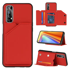 Skin Feel PU + TPU + PC Back Cover Shockproof Case with Card Slots & Holder & Photo Frame, For OPPO Realme 7, For Samsung Galaxy A50 & A30s & A50s, For OPPO Realme C11, For Samsung Galaxy A70 & A70s