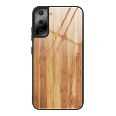 Wood Grain Glass Protective Case, For Samsung Galaxy S21 5G, For Samsung Galaxy S21 Plus, For Samsung Galaxy S21 Ultra 5G, For Samsung Galaxy A21s