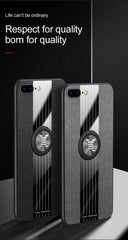 XINLI Stitching Cloth Textue Shockproof TPU Protective Case with Ring Holder, For iPhone 8 / 7, For iPhone 8 Plus / 7 Plus, For iPhone X / XS, For iPhone XR