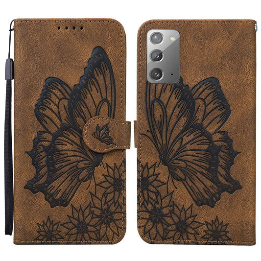 Retro Skin Feel Butterflies Embossing Horizontal Flip Leather Case with Holder & Card Slots & Wallet, For Samsung Galaxy Note20, For Samsung Galaxy Note20 5G, For Samsung Galaxy S20, For Samsung Galaxy S20 FE