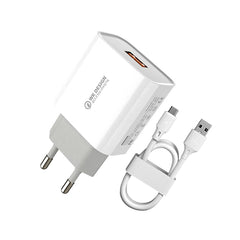 WK WP-U57 Max 18W Maxspeed QC3.0 Fast Charger + USB to 8 Pin Data Cable