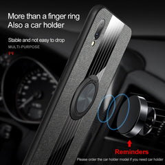 XINLI Stitching Cloth Texture Shockproof TPU Protective Case with Ring Holder, For Vivo Y97, For Vivo Z5X