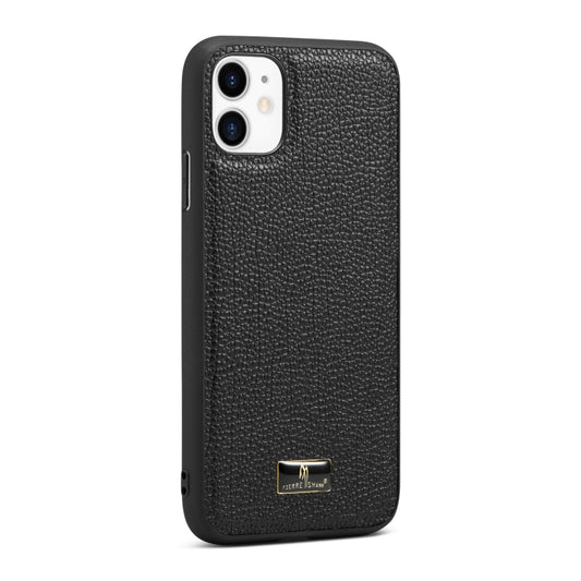 Fierre Shann Leather Texture Phone Back Cover Case, For iPhone 11 Pro, For iPhone 11 Pro Max, For iPhone 12 mini, For iPhone 12 / 12 Pro, For iPhone 12 Pro Max