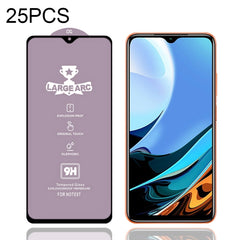 25 PCS 9H HD Large Arc High Alumina Full Screen Tempered Glass Film