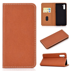 Solid Color Magnetic Horizontal Flip Leather Case with Card Slot & Holder, For Galaxy Note 10
