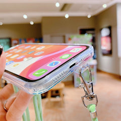 Hollow Marble Pattern TPU Shockproof Protective Case with Neck Strap Rope, For iPhone 6, For iPhone 6 Plus, For iPhone SE 2022 / SE 2020 / 8 / 7, For iPhone 8 Plus / 7 Plus