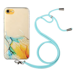 Hollow Marble Pattern TPU Shockproof Protective Case with Neck Strap Rope, For iPhone 6, For iPhone 6 Plus, For iPhone SE 2022 / SE 2020 / 8 / 7, For iPhone 8 Plus / 7 Plus